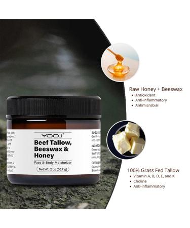 Whipped Beef Tallow & Honey Balm - All-Natural 2 OZ Face Cream | Premium Moisturizer for Face & Body - Grass Fed Grass Finished - Buy Online on GoSupps.com