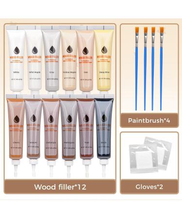 Wood Furniture Repair Kit - 12 Color Filler for Scratches Cracks & Fading | Perfect for Doors Floors Tables & Cabinets - Buy Online on GoSupps.com