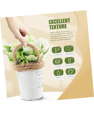 Zerodeko Potted Hydrangea Blue Faux Flowers Ceramic Decor Green Home Decor Spring Decorations for Home Fake Flower Adornment Outdoor Decoration Faux Hydrangea White Props Plastic Artificial White 17x17x19cm - Buy Online on GoSupps.com