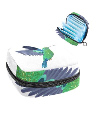 Women's bonds Storage bags Stillpad holder Beautiful flying colibri portable period kit pocket feminine product bag for women girls color2