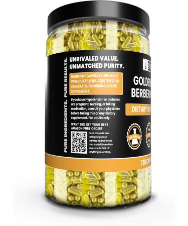 Buy PURE ORIGINAL INGREDIENTS Goldenseal Berberine - 730 Capsules No Fillers Lab Verified Pure Supplements - International Shipping Available - Buy Online on GoSupps.com