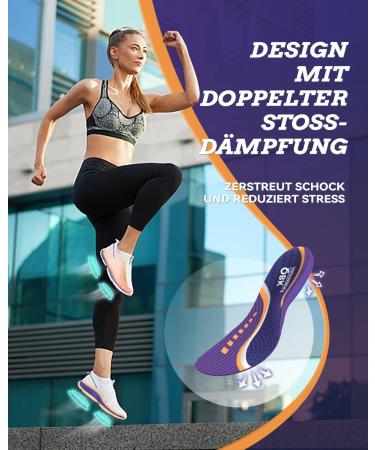 QBK Achilles Tendonitis Relief Insoles for Work Shoes - Comfort for Flat Feet O-Legs & Hallux Valgus | Anti-Slip Damping Design | Sizes Men 42-44 - Buy Online on GoSupps.com