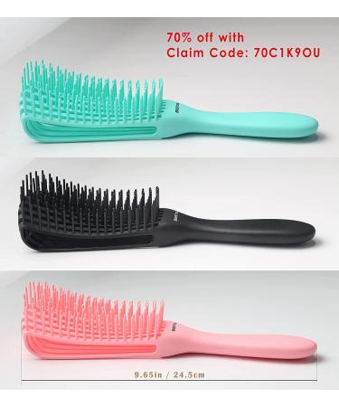 Bestool Detangling Brush for Curly Hair - Wet/Dry Detangler for Coily, Kinky Black Natural Hair - Less Pull, Pain & Damage (Pink) - Buy Online on GoSupps.com