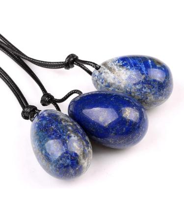 Natural Jade & Lapis Lazuli Yoni Egg Set - 3pcs Kegel Exerciser for Women | Enhance Pelvic Health - Buy Online on GoSupps.com