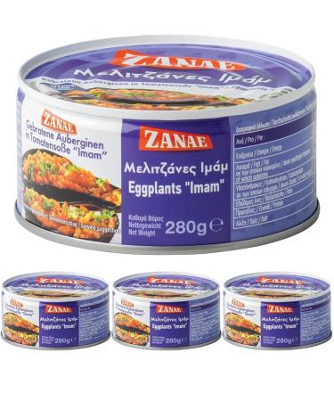 Zanae Aubergines in Tomato Sauce (1 x 280 g pack) (Pack of 4) 1 280 g (Pack of 4)