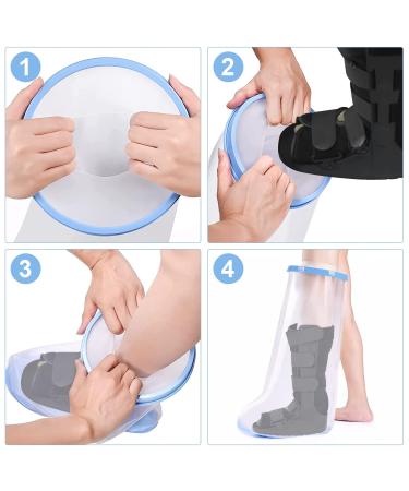 Fasola XL Leg Cast Cover Shower Protector for Broken Thighs, Knees, and Feet - Non-Slip, Waterproof, Reusable - Buy Online on GoSupps.com