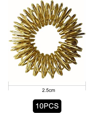10 Acupressure Massage Rings for Stress Relief & Improved Circulation - Golden Finger & Toe Massagers - Buy Online on GoSupps.com