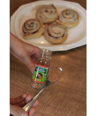 Organic Ground Ceylon Cinnamon Powder | Premium Grade Bark from Sri Lanka | Mild & Sweet Spice | 1.41 oz | Includes eBook - Buy Online on GoSupps.com