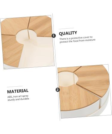 Cabilock 1 Set Office Fruit Plate Grill Vegetable Tray Wrought Iron Plastic Spraying Dried Fruit White Snack 26X26X7CM White - Buy Online on GoSupps.com