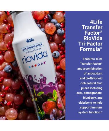 4Life Transfer Factor RioVida Tri-Factor Formula - Immune System & Antioxidant Support - 2 x 16.9 Fl Oz Bottles - Buy Online on GoSupps.com