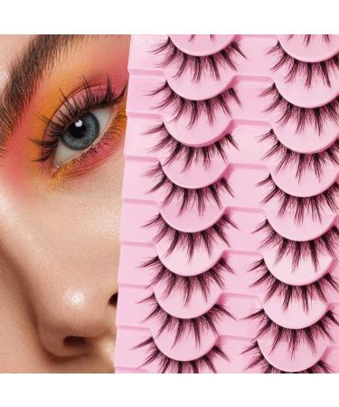 Manga Lashes 15mm 3D Japanese Wispy Spiky Eye False Eyelashes - 10 Pairs - Buy Online on GoSupps.com
