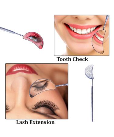 Buy Lash Mirror - Stainless Steel Half-Moon Eyelash Extension Tool for Women & Girls | Large Makeup Inspection Mirror ELM-01 - Buy Online on GoSupps.com