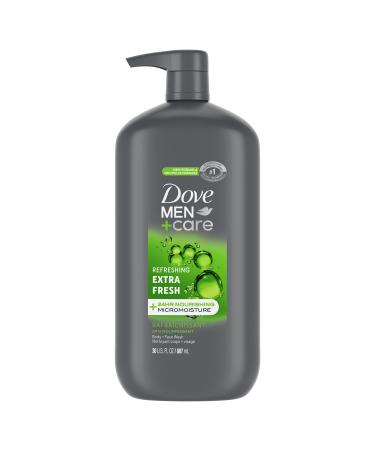 Dove Men+Care Body and Face Wash Refreshing Extra Fresh Body Wash for Men with 24-Hour Nourishing Micromoisture Technology 30 oz