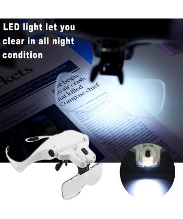 Magnifying Glasses Headset Wimayo Magnifying Glasses with Light and 5 Detachable Lenses(1X-3.5X) Headband Magnifier Magnifying Glasses for Jewellery Close Work Reading Watch & Electronic Repair - Buy Online on GoSupps.com