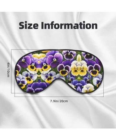 Blue Flowers Print Unisex Eye Mask | Soft Comfortable Light-Blocking Sleep Mask for Better Rest - Buy Online on GoSupps.com
