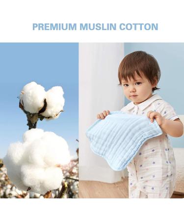 Teogneot 5 Pcs Baby Towels - Soft Muslin Washcloths for Sensitive Skin | Perfect Newborn Gifts | 30 x 30 cm - Buy Online on GoSupps.com