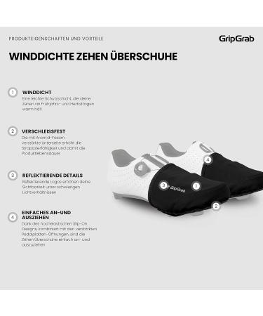 Gripgrab Windproof Light Racing Bike Toe Warmers | Cycling Toe Covers L/XL (42-45) - Black - Buy Online on GoSupps.com