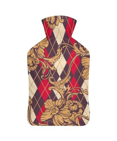 Hot Water Bottle With Lid Flowers Rubber Hot Water Bag For Pain Relief Cramps Foot Warmer Hot And Cold Therapy