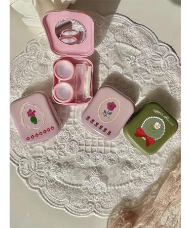 Makelon Elegant Contact Lens Container Set - 4 Fashionable Multi-Colored Etui for Travel & Daily Use - Buy Online on GoSupps.com