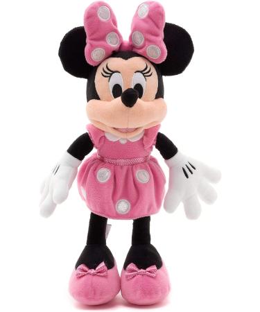 Disney Store Minnie Mouse 33cm Plush Toy in Pink Polka Dot Dress - Cuddly Character for All Ages - Buy Online on GoSupps.com