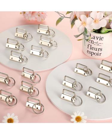 Outus 100 Pieces Key Fob Hardware Key Fob Keychain Wristlet with Split Ring (Silver 1 Inch) Silver 1 Inch - Buy Online on GoSupps.com