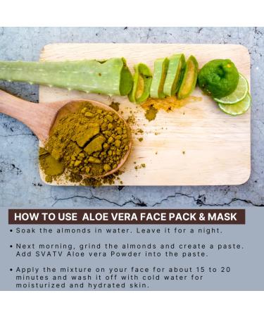 SVATV Natural Aloe Vera Powder for Face Pack and Mask - Soothes, Cools Skin, Improves Elasticity - 227g - Buy Online on GoSupps.com