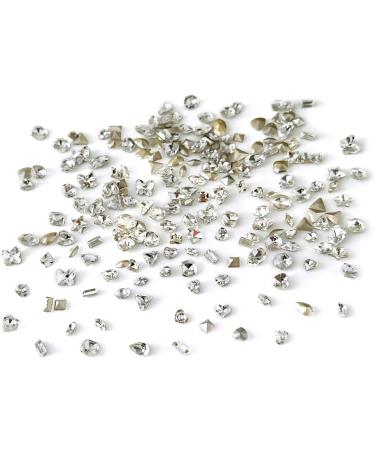 50Pcs Pointed Bottom 3D Crystal Glass Nail Rhinestones Stone 3D Crystal Gems DIY Manicure Decoration Accessories Manicure Decorations Nail Ornamentation - Buy Online on GoSupps.com