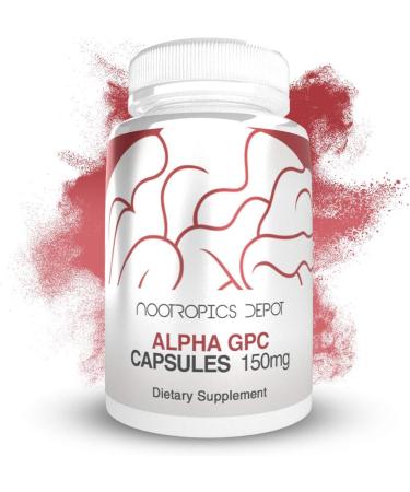 Nootropics Depot Alpha GPC Capsules 150mg - Enhance Brain Function & Cognition 180 Count Cholinergic Supplement - Buy Online on GoSupps.com