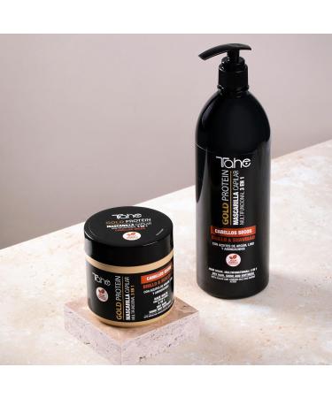 Tahe Gold Protein 3 in 1 Hair Mask for Dry Shiny and Soft Hair (400 ml) - Buy Online on GoSupps.com