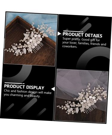 Ipetboom Flower Comb Bridesmaid Abs Crystal Comb Flowers - Buy Online on GoSupps.com