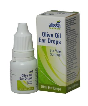 alissa 3 x Olive Oil Ear Wax Drops Softens Removes Wax 10ml (3 Packs)