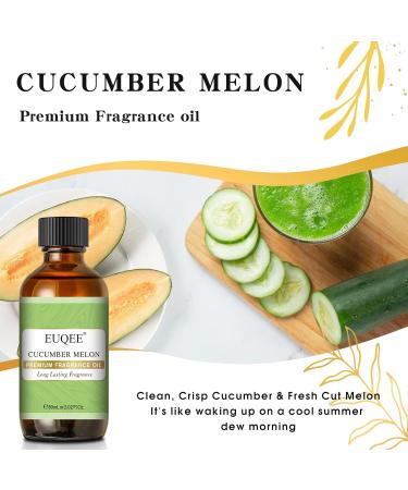 Cucumber Melon Fragrance Oil 60ml - Premium Grade Aromatherapy Essential Oil for Diffusers & Candle Making - EUQEE - Pack of 1 - Buy Online on GoSupps.com
