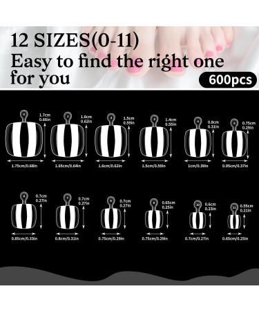 Jeffdad 600 Pieces Fake Toenail Tips Clear Soft Gel Full Coverage Toenail Tip Manicure Fake Toe Decoration Toe Acrylic Nails for Women Nail Salon and DIY (12 Sizes) - Buy Online on GoSupps.com