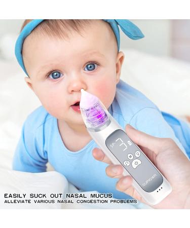Supiowr Baby Nasal Aspirator with Silicone Mouthpiece | 3 Modes, Music & Lighting | Electric Rechargeable | Grey 16oz - Buy Online on GoSupps.com