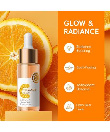 S rum la vitamine C pour le visage s rum anti- ge r duit les ridules s rum hydratant pour le visage teint in gal et peau terne usage quotidien pour tous les types de peau - Buy Online on GoSupps.com