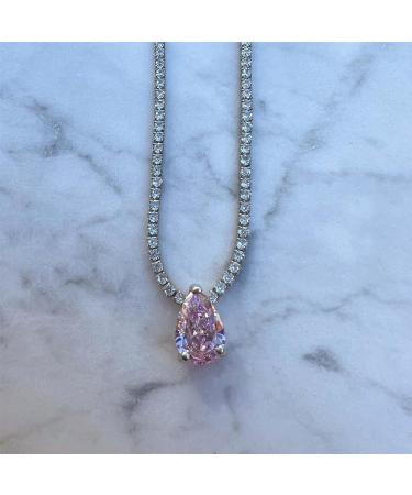 Buy Oralgos Colorful Zirconia Charm Necklace - Fashionable Tennis Choker for Women & Girls | Elegant Yellow Rhinestone Jewelry - Buy Online on GoSupps.com