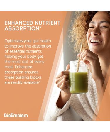 BioEmblem Probiotics for Women & Men 55 Billion CFU | 11 Strains with Prebiotics & Postbiotics | Jerusalem Artichoke & Inulin | Digestive & Immune Support Nutrient Absorption | Non-GMO,45 Capsules - Buy Online on GoSupps.com