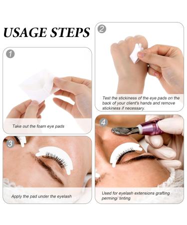 Foam Eye Pads for Lash Extensions - 100 Hypoallergenic Non-Lint Under Eye Pads for Lash Lifts & Perms | Micro-Foam Eyelash Extensions Supplies - Buy Online on GoSupps.com