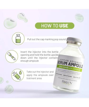BR UN CICA Revival Complex Serum Ampoule Micro Needling Centella Asiatica Korean Serum Booster for Face and Body to Use with and without Derma Pen Microneedling Skin Care Serum 1.18 fl.oz - Buy Online on GoSupps.com