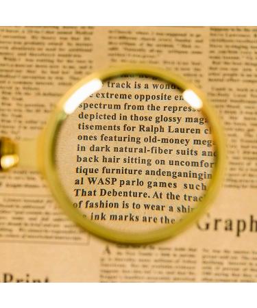 Magnifying Glass Hand Held 6 Times Crafts Wooden Handle All Metal Reading Magnifier Good Times - Buy Online on GoSupps.com