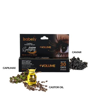 ISABELY Eyebrow & Eyelash Serum - Eyelash Growth with Castor Oil & Natural Extracts - Volume & Thickness - 10ML - International Shipping Available - Buy Online on GoSupps.com
