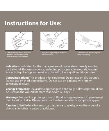 Pivot Silver Alginate Wound Dressing - Natural 2x2 First Aid Dressings | Box of 10 for Effective Healing - Buy Online on GoSupps.com