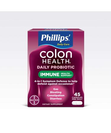 Phillips' Colon Health Probiotic Supplement 45 Count 1 Count (Pack of 45)