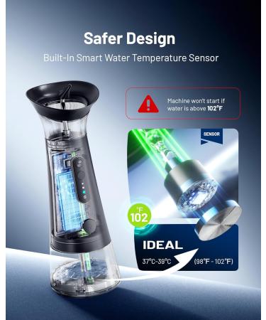 Ear Wax Removal with One-Piece Waste Tank FSA-HSA-Eligible Water Powered Ear Cleaner Electric Ear Cleaning Kit with Water Temperature Sensor Ear Irrigation Flushing System Black - Buy Online on GoSupps.com