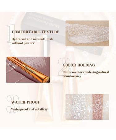 DAGEDA 2Pcs Liquid Highlighter and Contour Set - Waterproof Long Lasting Face Makeup with Sponge Applicator - Contour + Highlight Shades 02 & 05 - Buy Online on GoSupps.com