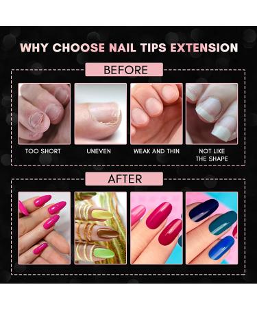 Makartt Oval Press On Nails - 500pcs Full Cover Acrylic Nail Tips in 10 Sizes - A-04 Natural Round Design - Buy Online on GoSupps.com