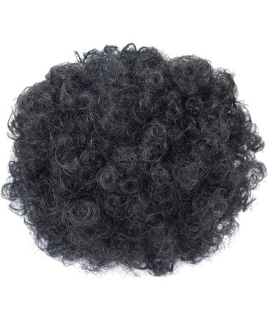 Large Short Kinky Curly Afro Puff Drawstring Ponytail Extension | Synthetic Clip-in Hairpiece for Women (1B#) - Buy Online on GoSupps.com