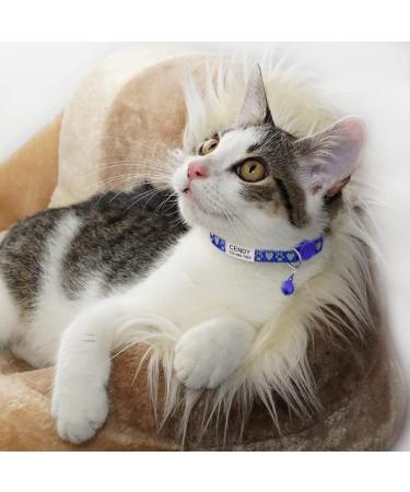 Buy Tagme Cat Neck Band 2-Pack - Reflective Safety Collar with Name & Address Shield for Cats & Puppies - Adjustable 18-28 cm - Navy Blue - Buy Online on GoSupps.com