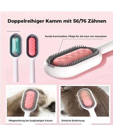 SXIIO 2-in-1 Animal Hair Removal Comb with Water Tank | Multifunctional Cat & Dog Brush for Undercoat Care Massage & Fur Cleaning - Ideal for Short & Long Haired Pets - Buy Online on GoSupps.com