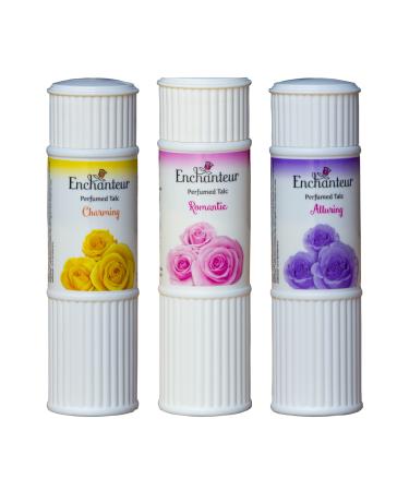 Enchanteur Perfumed Body Talcum Powder Charming, Romantic & Alluring Scent ( Pack of 3 X 100 g.) by Enchanteur